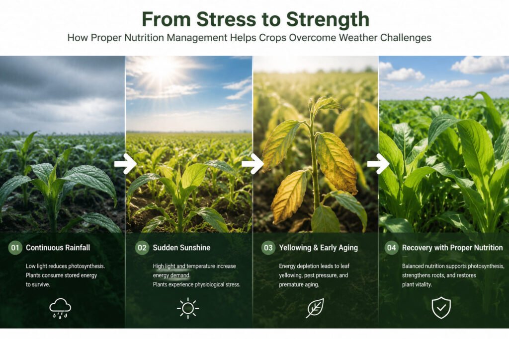 Sudden Yellowing and Premature Aging After Continuous Rainfall