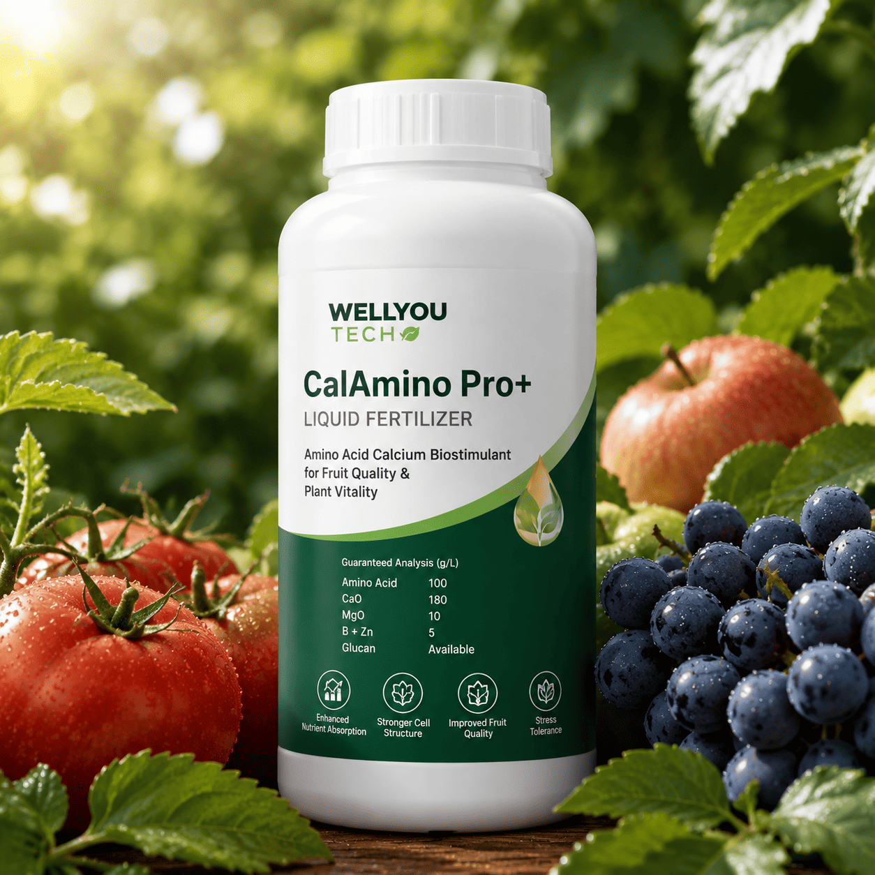 CalAmino Pro+ Liquid Fertilizer | Amino Acid Calcium Biostimulant | Wellyou Tech CalAmino Pro+ Liquid Fertilizer | Amino Acid Calcium Biostimulant | Wellyou Tech