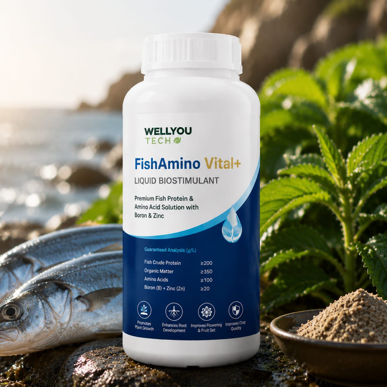 FishAmino Vital+ Fish Protein Biostimulant | Amino Acid Organic Fertilizer | Wellyou Tech FishAmino Vital+ Fish Protein Biostimulant | Amino Acid Organic Fertilizer | Wellyou Tech