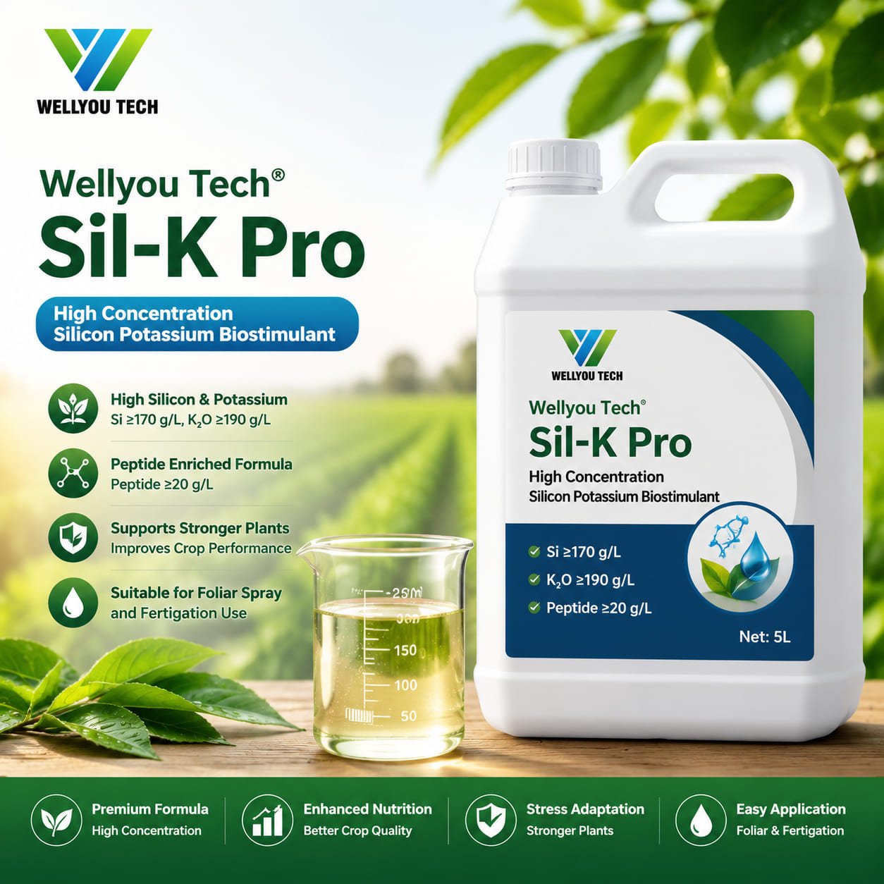 Sil K Pro Sil-K Pro High Concentration Silicon Potassium Biostimulant
