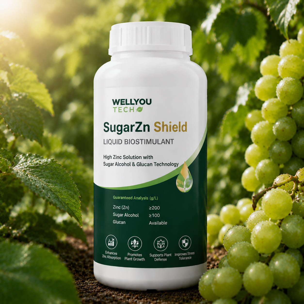 SugarZn Shield | High Zinc Biostimulant with Sugar Alcohol | Wellyou Tech SugarZn Shield | High Zinc Biostimulant with Sugar Alcohol | Wellyou Tech